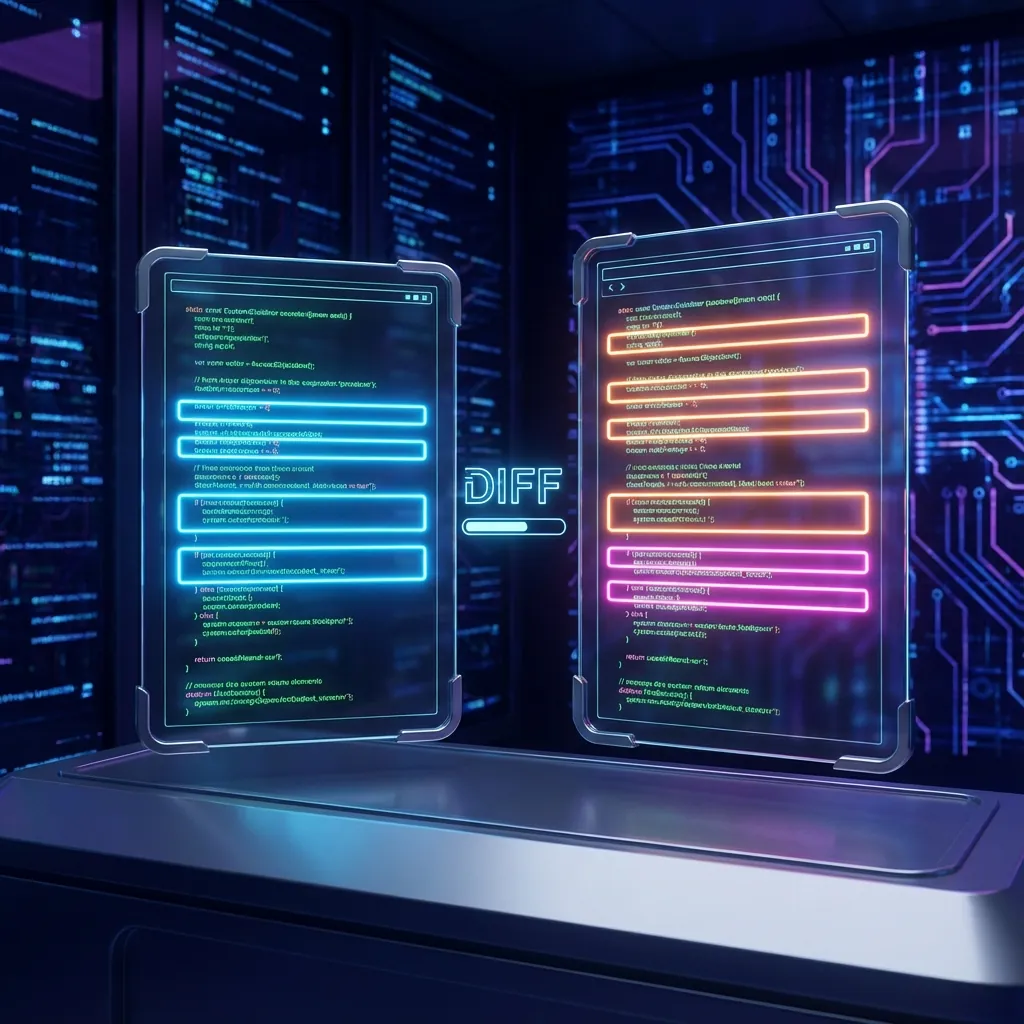 Spotting Differences in Code and Text Efficiently